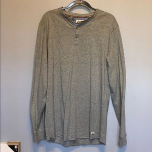 Men’s Grey T-Shirt Button Up